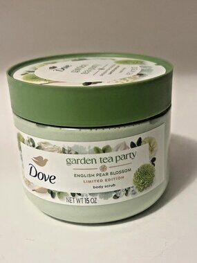 NEW Dove Garden Tea Party English Pear Blossom Body Scrub – Limited Edition